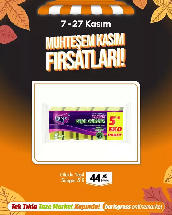 Barış Gross Market kataloğu, Hopa | Seçili ürünlerde harika indirimler | 2025-11-07T00:00:00.000Z - 2025-11-27T00:00:00.000Z