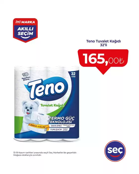 Seç Market kataloğu | Tasarrufçular için en iyi teklifler | 2025-11-13T00:00:00.000Z - 2025-11-19T00:00:00.000Z