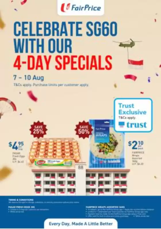 FairPrice catalogue in Singapore | Celebrate SG60 with our 4-Day Specials | 2025-08-07T00:00:00.000Z - 2025-08-10T00:00:00.000Z