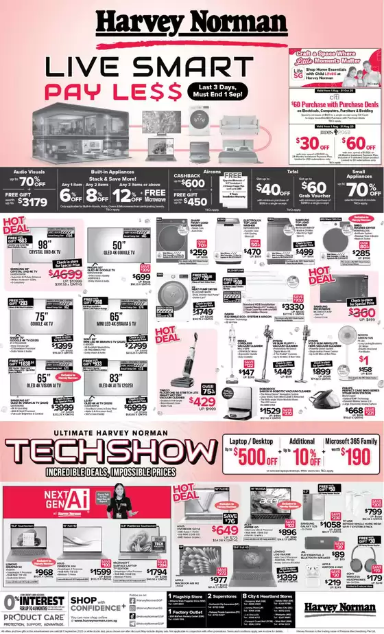 Harvey Norman catalogue in Singapore | Exclusive deals for our customers | 2025-08-01T00:00:00.000Z - 2025-10-31T00:00:00.000Z
