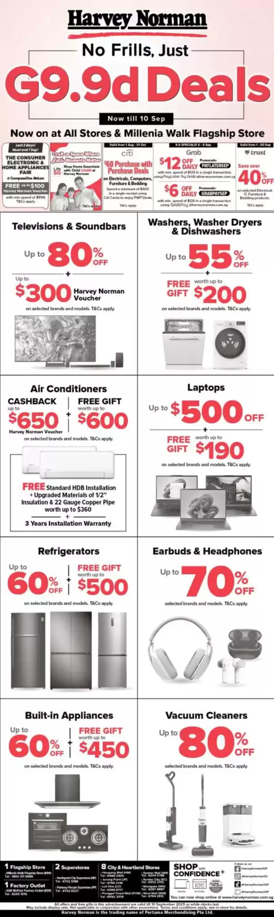 Harvey Norman catalogue | Straits Times 6 September No Frills, Just G9.9d Deals | 2025-09-06T00:00:00.000Z - 2025-09-20T00:00:00.000Z