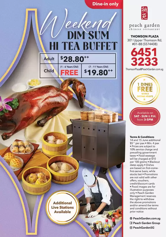 Weekend High Tea Buffet (Thomson Plaza)