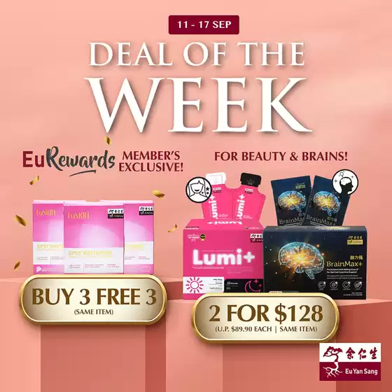 Eu Yan Sang catalogue | Discover attractive offers | 2025-09-13T00:00:00.000Z - 2025-09-27T00:00:00.000Z