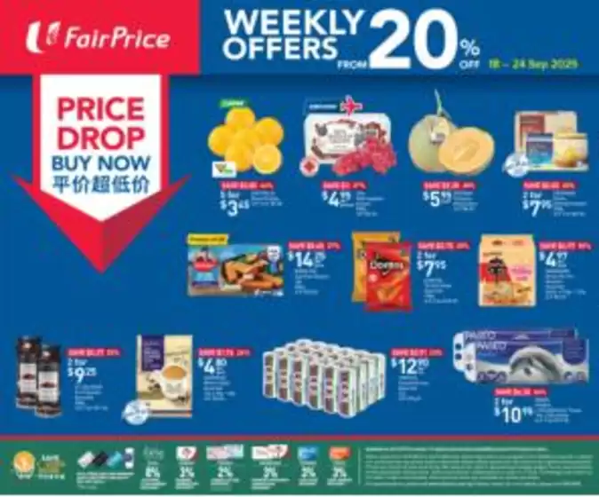FairPrice catalogue | Price Drop Buy Now - Weekly Offers From 20% Off | 2025-09-18T00:00:00.000Z - 2025-09-24T00:00:00.000Z