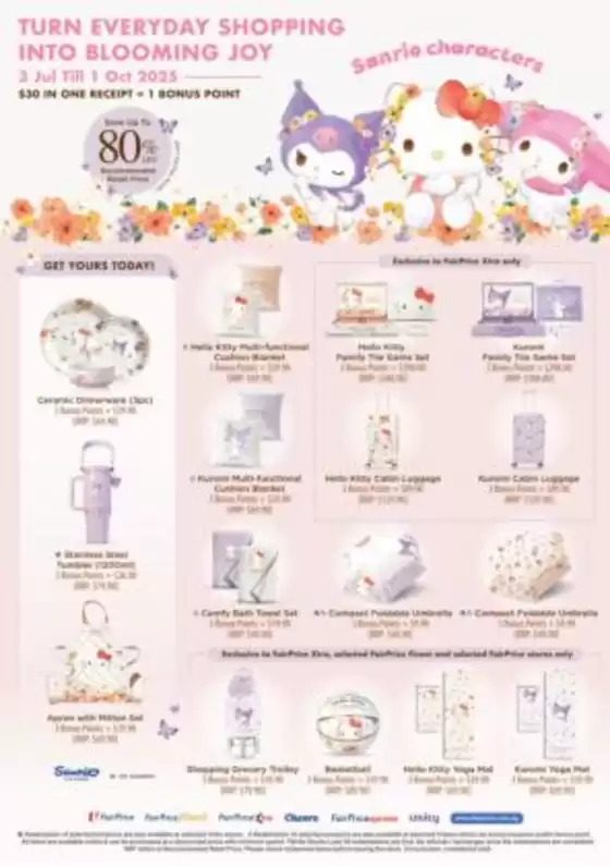 Sanrio Characters Collection Loyalty Programme3 Jul - 1 Oct 2025