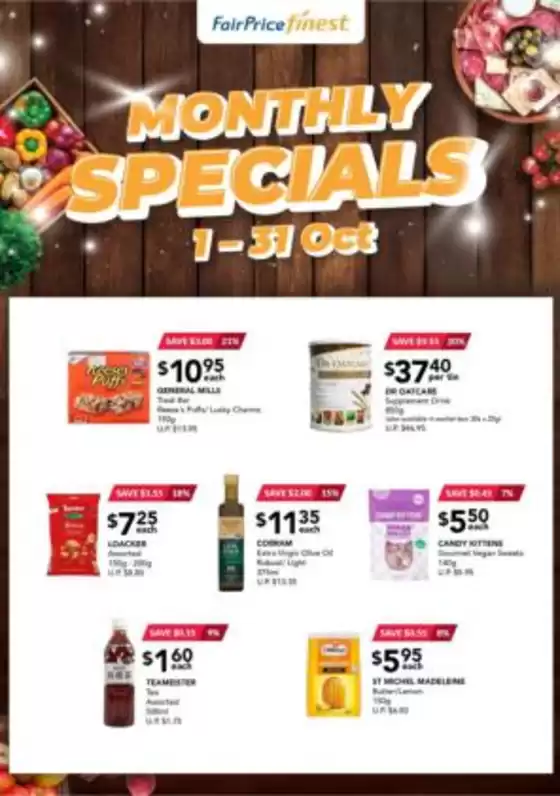 Finest Monthly Specials1 Oct - 31 Oct 2025