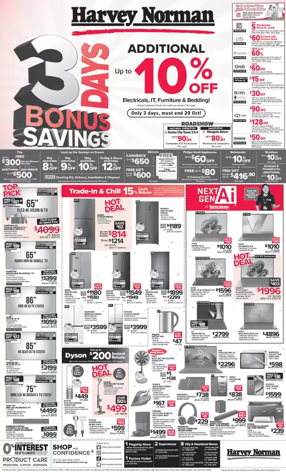 Harvey Norman catalogue in Singapore | Straits Times 18 October 3 Days Bonus Savings | 2025-10-18T00:00:00.000Z - 2025-11-01T00:00:00.000Z