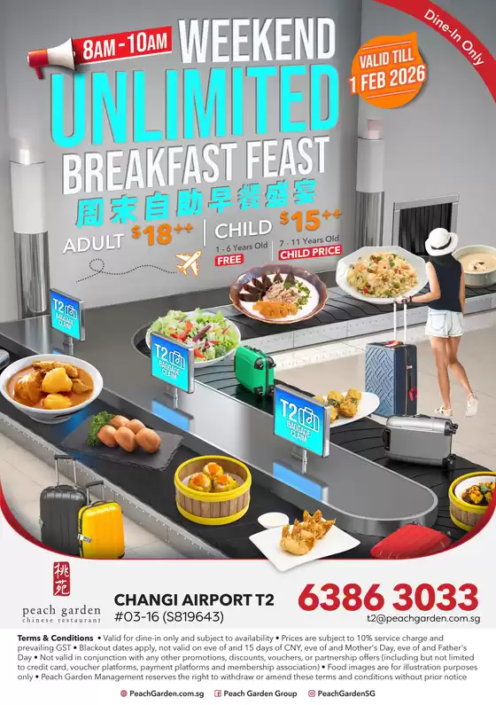 Peach Garden catalogue | Weekend Unlimited Breakfast Feast T2 | 2025-12-16T00:00:00.000Z - 2026-02-01T00:00:00.000Z