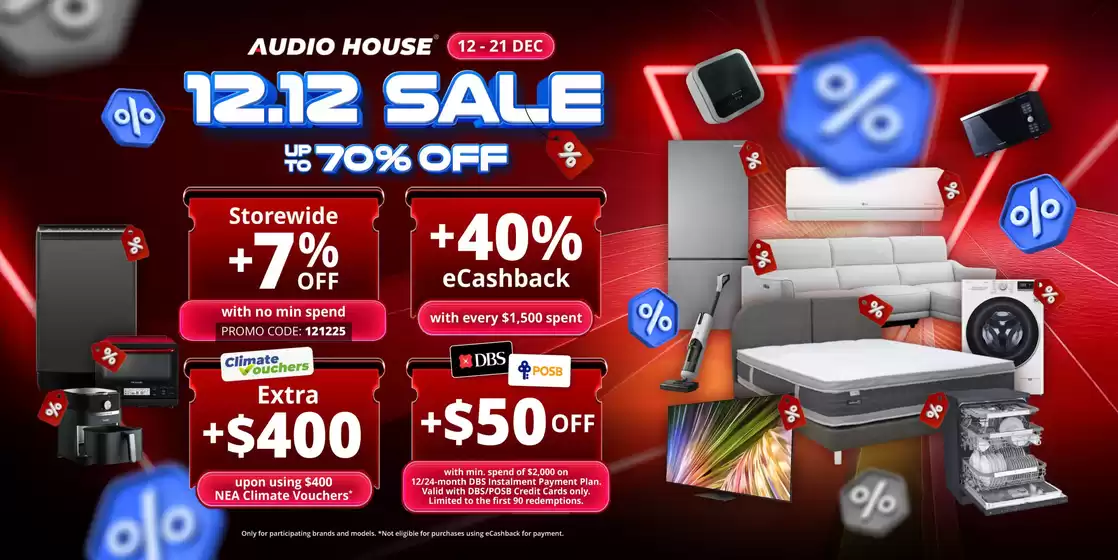 Audio House catalogue in Singapore | Great offer for bargain hunters | 2025-12-12T00:00:00.000Z - 2025-12-21T00:00:00.000Z