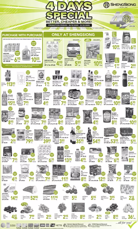 Sheng Siong catalogue in Bukit Merah | 4 Days Special | 2025-12-18T00:00:00.000Z - 2025-12-21T00:00:00.000Z