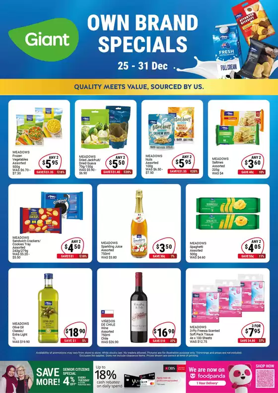 Giant catalogue in Singapore | Own Brand Specials | 2025-12-25T00:00:00.000Z - 2025-12-31T00:00:00.000Z