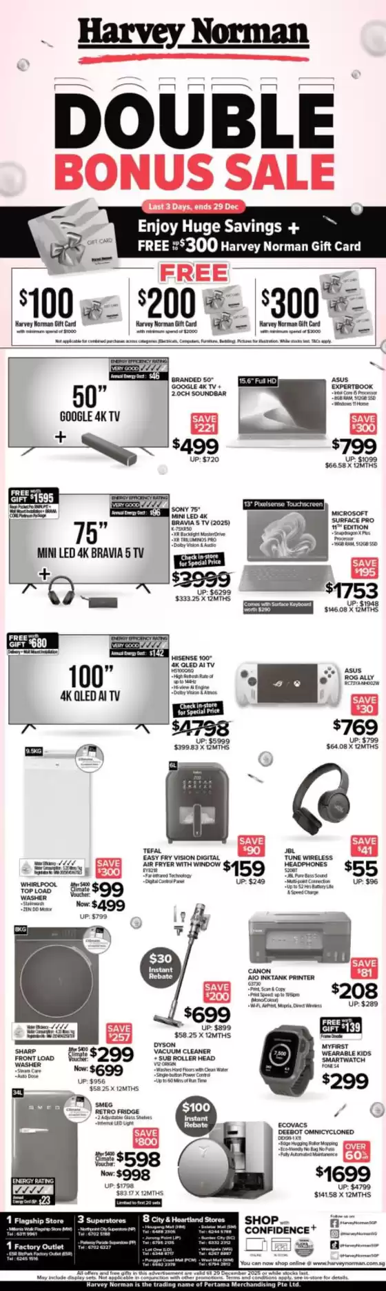 Harvey Norman catalogue | R ST131 27 Dec AS Double Bonus Sale 54x3col v2 | 2025-12-27T00:00:00.000Z - 2025-12-29T00:00:00.000Z
