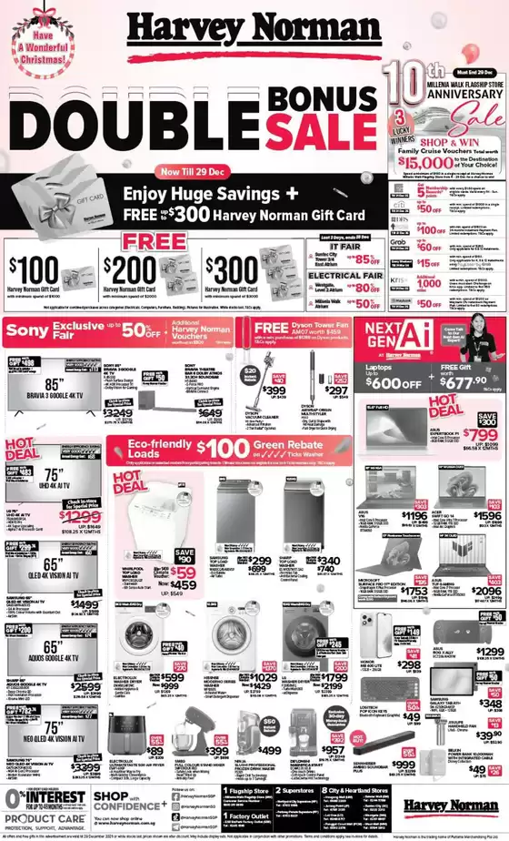 Harvey Norman catalogue | ST129 25 dec AS Double Bonus Sale 54x6col Spotcol V3 | 2025-12-27T00:00:00.000Z - 2025-12-29T00:00:00.000Z