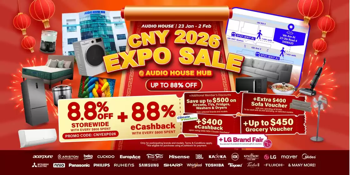 Audio House catalogue in Singapore | Wide range of offers | 2026-01-23T00:00:00.000Z - 2026-02-02T00:00:00.000Z