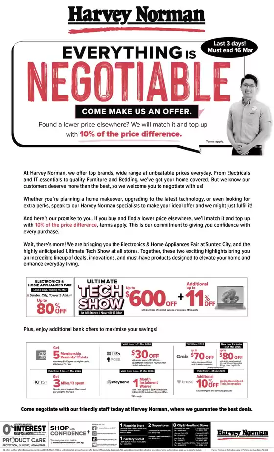 Harvey Norman catalogue | Straits Times 14 March Everything is Negotiable | 2026-01-01T00:00:00.000Z - 2026-03-31T00:00:00.000Z