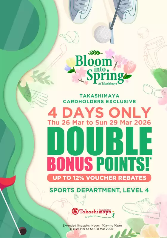 Takashimaya catalogue in Singapore | Mar Dbp Sports Catalogue 2026 | 2026-03-26T00:00:00.000Z - 2026-03-29T00:00:00.000Z