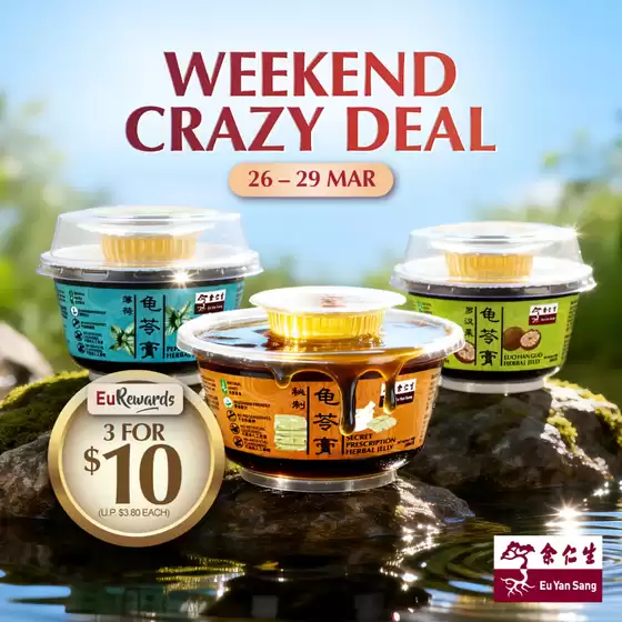 Eu Yan Sang catalogue in Singapore | Offers for bargain hunters | 2026-03-26T00:00:00.000Z - 2026-03-29T00:00:00.000Z