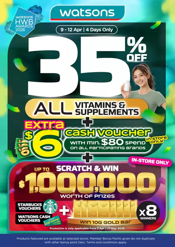 Watsons catalogue | Watsons promotion | 2026-04-02T00:00:00.000Z - 2026-05-27T00:00:00.000Z