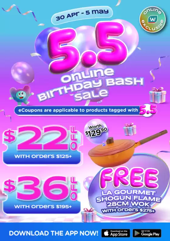 Watsons catalogue | 5.5 Online Birthday Sale | Watsons Singapore | 2026-04-30T00:00:00.000Z - 2026-05-05T00:00:00.000Z