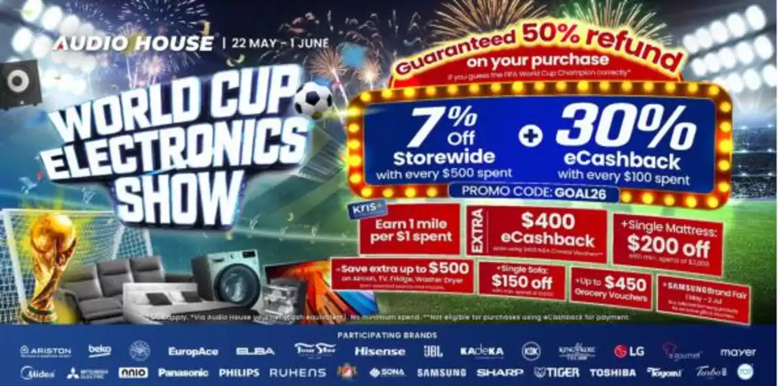 Audio House catalogue in Singapore | Our best deals for you | 2026-05-22T00:00:00.000Z - 2026-06-01T00:00:00.000Z