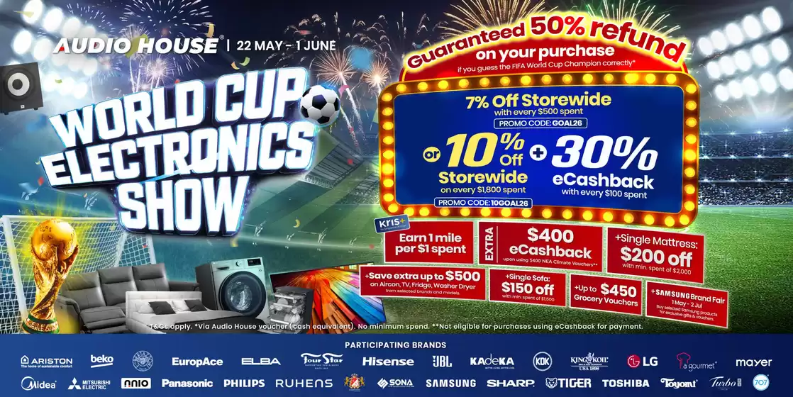 Audio House catalogue in Singapore | Top deals for all customers | 2026-05-01T00:00:00.000Z - 2026-07-02T00:00:00.000Z