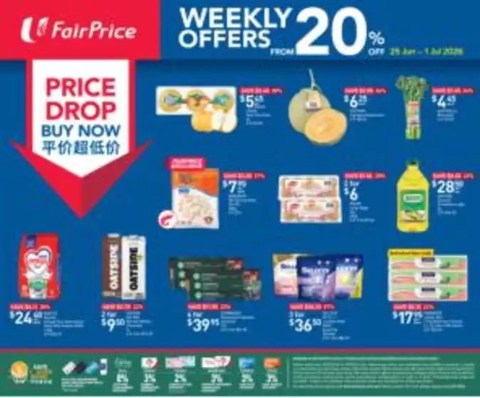 FairPrice catalogue | Price Drop Buy Now - Weekly Offers From 20 Off | 2026-06-25T00:00:00.000Z - 2026-07-01T00:00:00.000Z