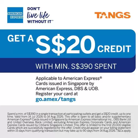 Tangs catalogue | Top offers for smart savers | 2026-07-14T00:00:00.000Z - 2026-08-14T00:00:00.000Z
