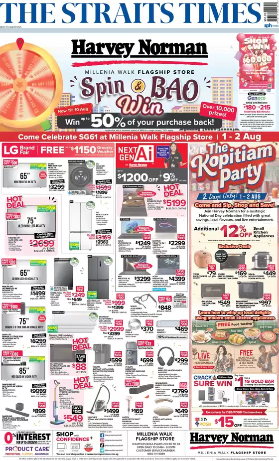 Harvey Norman catalogue in Singapore | Discounts and promotions | 2026-08-01T00:00:00.000Z - 2026-08-10T00:00:00.000Z