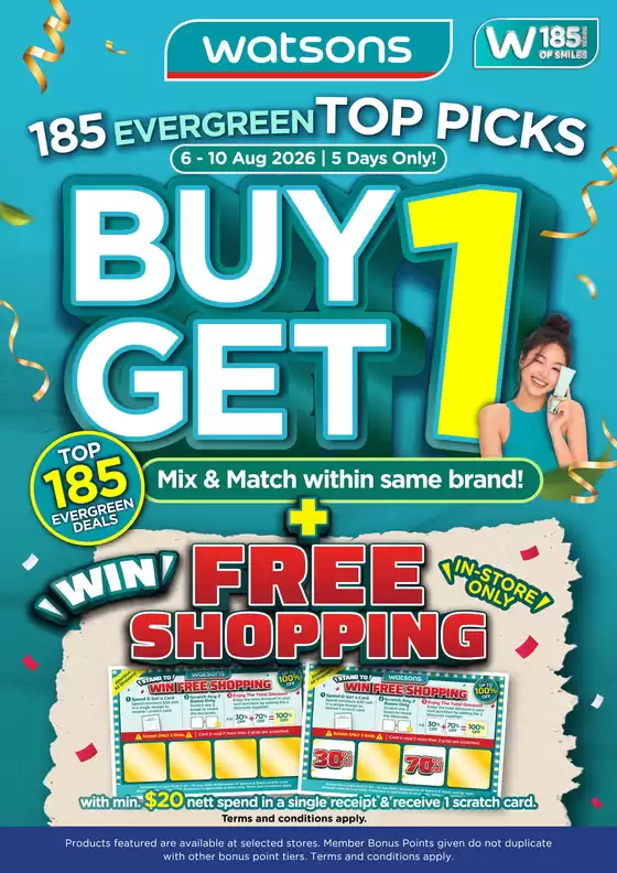 Watsons catalogue | Great discounts on selected products | 2026-08-06T00:00:00.000Z - 2026-08-10T00:00:00.000Z