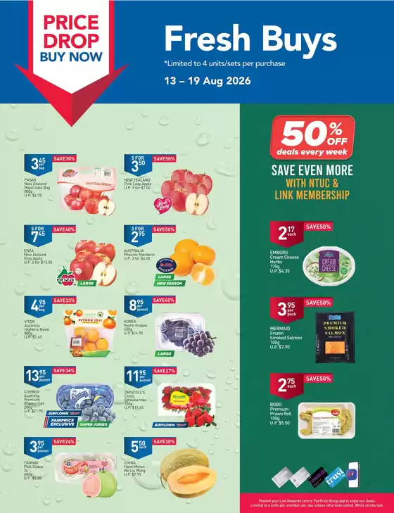 FairPrice catalogue | Price Drop Buy Now - Fresh Buys | 2026-08-13T00:00:00.000Z - 2026-08-19T00:00:00.000Z
