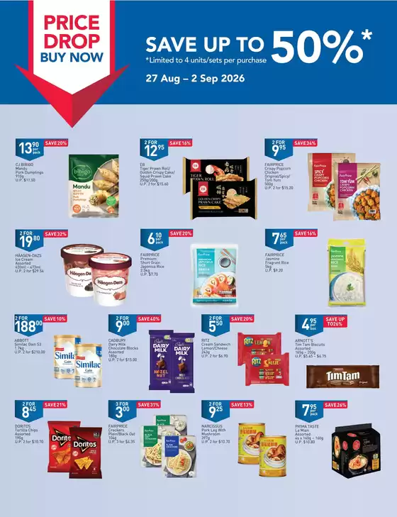 FairPrice catalogue in Singapore | Price Drop Buy Now - Must Buy | 2026-08-27T00:00:00.000Z - 2026-09-02T00:00:00.000Z