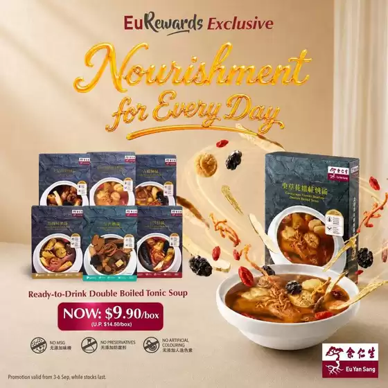 Eu Yan Sang catalogue | Great offer for bargain hunters | 2026-09-03T00:00:00.000Z - 2026-09-06T00:00:00.000Z