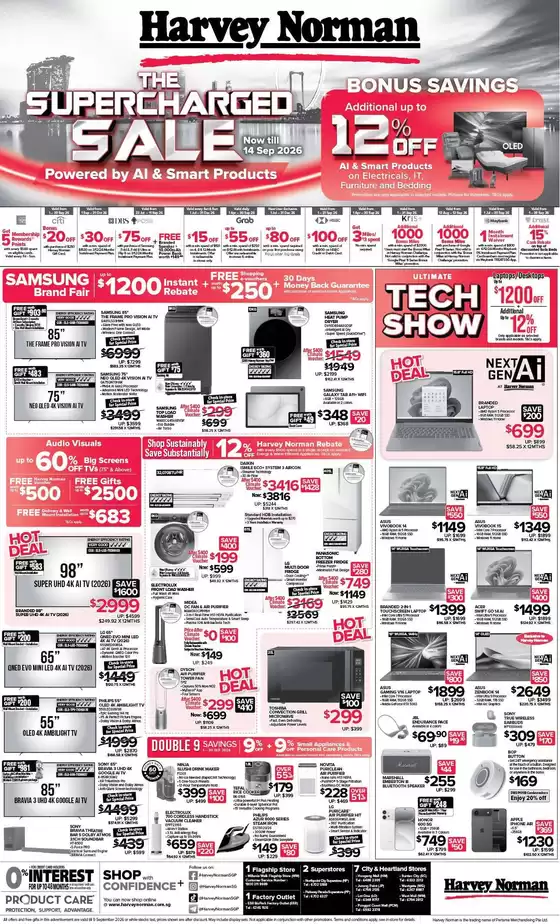 Harvey Norman catalogue | Straits Times 5 September The Supercharged Sale | 2026-09-05T00:00:00.000Z - 2026-09-14T00:00:00.000Z