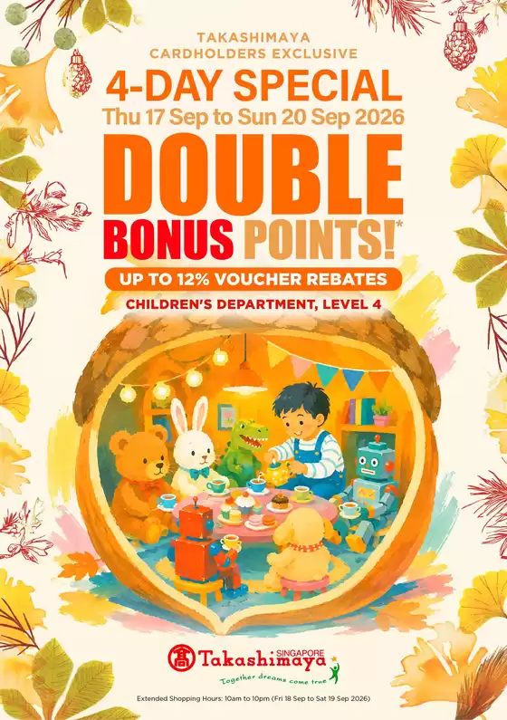 Takashimaya catalogue | 2026 Sep Dbp Children's Catalogue | 2026-09-17T00:00:00.000Z - 2026-09-20T00:00:00.000Z