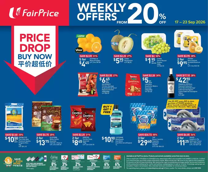FairPrice catalogue | Price Drop Buy Now - Weekly Offers From 20 Off | 2026-09-17T00:00:00.000Z - 2026-09-23T00:00:00.000Z