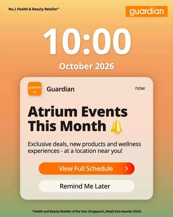 Guardian catalogue in Singapore | Discover attractive offers | 2026-10-01T00:00:00.000Z - 2026-10-31T00:00:00.000Z